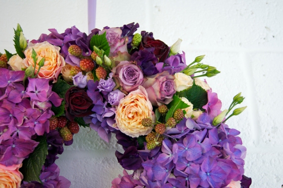 purple-and-coral-floral-wreath